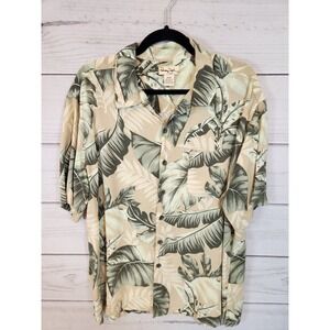 Panama Jack Men's Multicolor Silk Short Sleeve Button Down Shirt Size XL